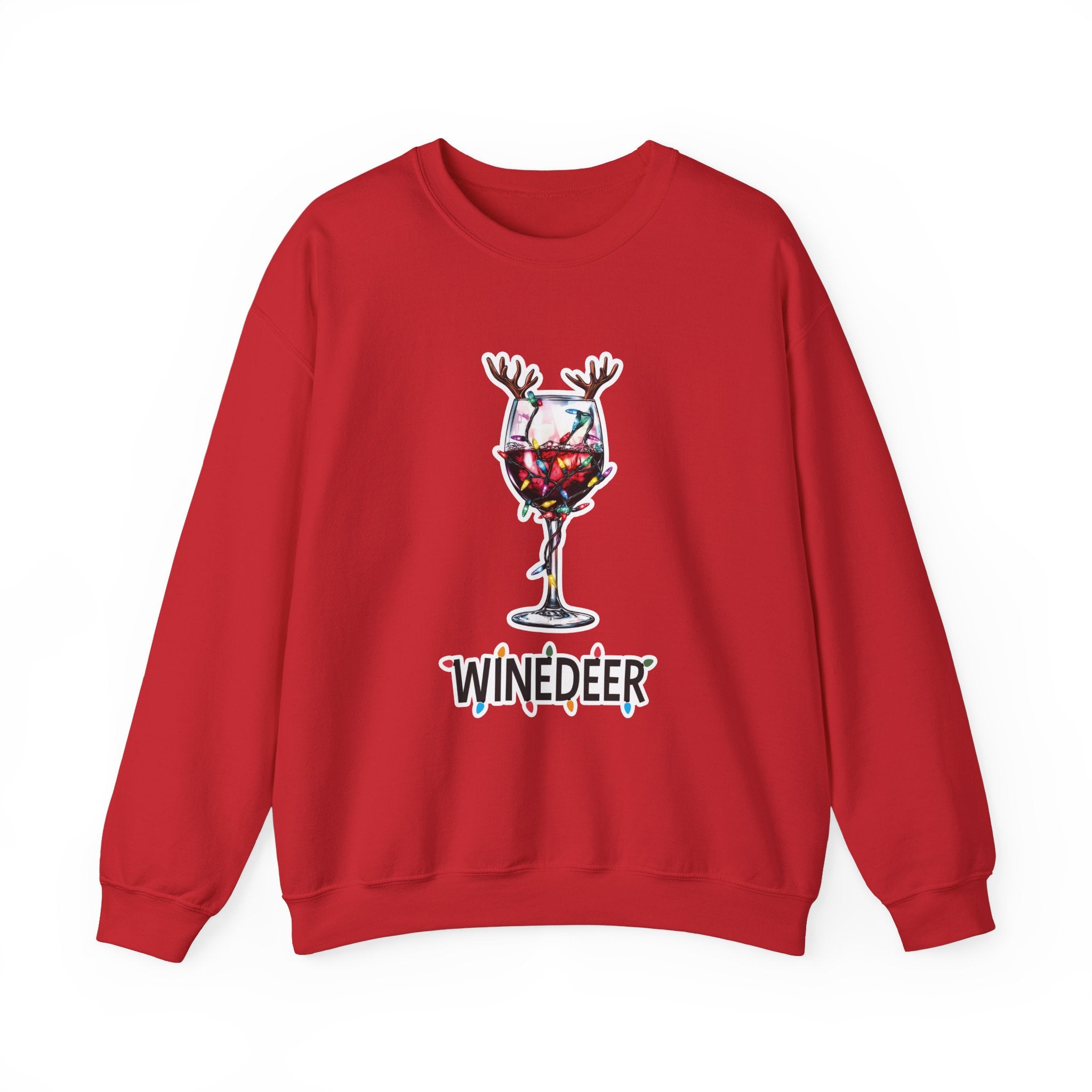 Winedeer Outline - Christmas Sweater - Christmas Jumper Sweatshirt - All Sizes