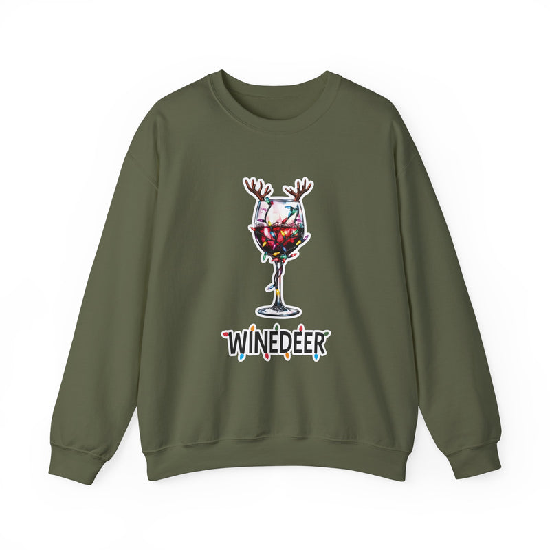 Winedeer Outline - Christmas Sweater - Christmas Jumper Sweatshirt - All Sizes