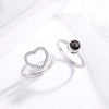 Exquisite and Elegant Heart-shaped Two-in-one Diamond Projection Gem Ring - Photo Projection Unique Gift