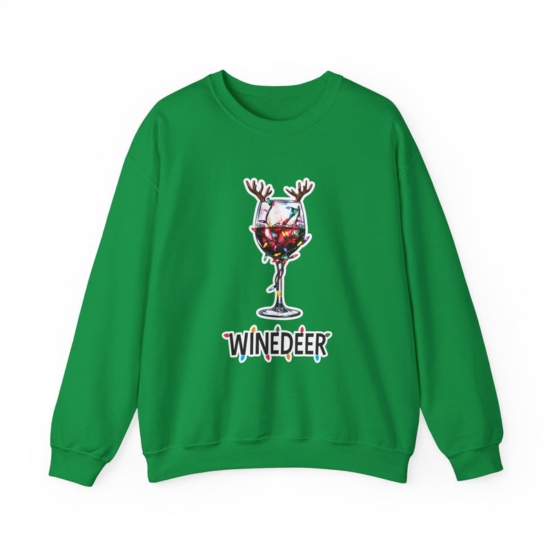 Winedeer Outline - Christmas Sweater - Christmas Jumper Sweatshirt - All Sizes