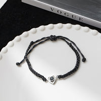 Innovative Braided Rope Bracelet with Heart Projection Gem - Photo Projection Unique Gift