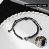 Innovative Braided Rope Bracelet with Heart Projection Gem - Photo Projection Unique Gift