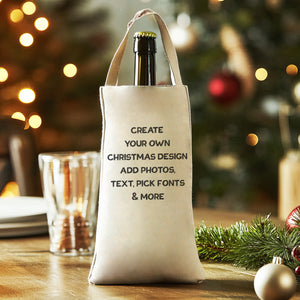 PERSONALISED - Christmas Printed Bottle Bag with Text, Photos, anything!