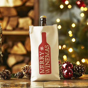 Merry Winemas - Christmas Bottle Bag