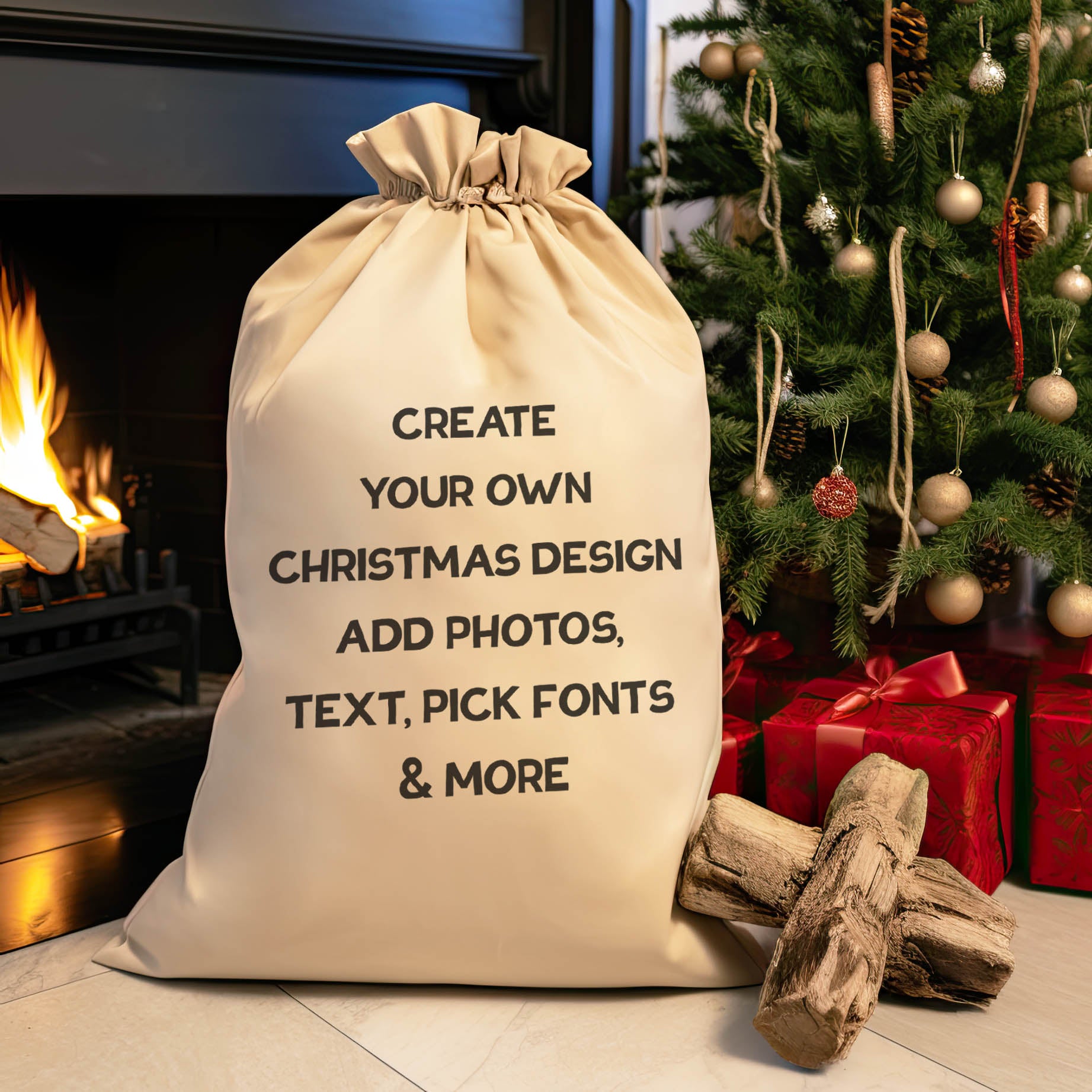 PERSONALISED - Printed Santa Sack with Text, Photos, anything!