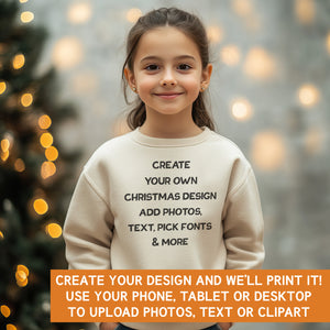 PERSONALISED - Printed Christmas Sweater with Text, Photos, anything! - All Kids & Adult Sizes