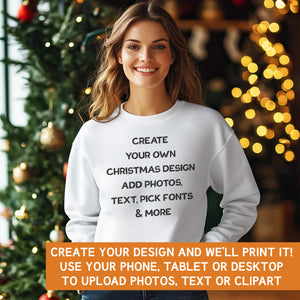 PERSONALISED - Printed Christmas Sweater with Text, Photos, anything! - All Kids & Adult Sizes