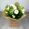 PERSONALISED Classic Whites Hand Tied Box Bouquet - Create Your Own Text Design