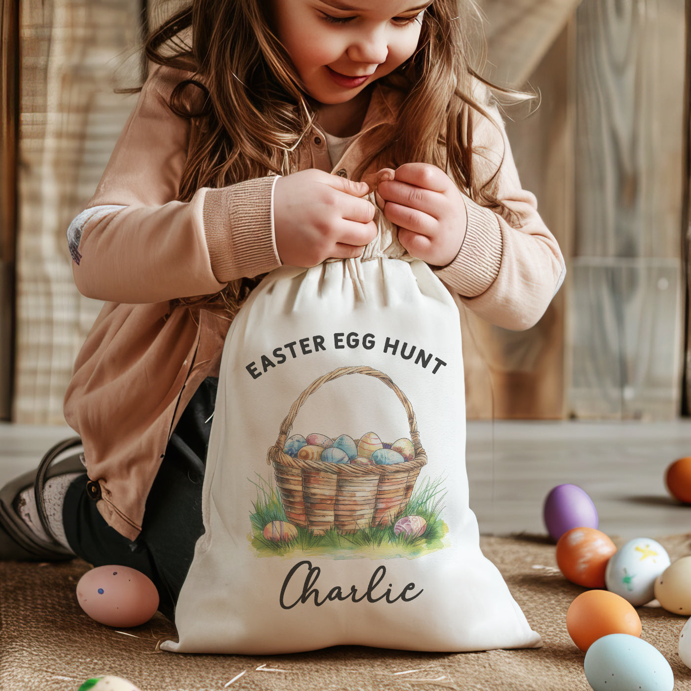 PERSONALISED Easter Egg Hunt - Easter Gift Sack