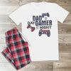 Dad By Day Gamer By Night - Pyjamas - Top & Tartan PJ Bottoms - Dad Pyjamas