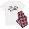 Retro Daddy - Pyjamas - Top & Tartan PJ Bottoms - Dad Pyjamas