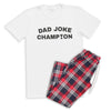 Dad Joke Champion - Pyjamas - Top & Tartan PJ Bottoms - Dad Pyjamas