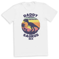 Retro Daddysaurus Rex - Mens T-Shirt - Dads T-Shirt