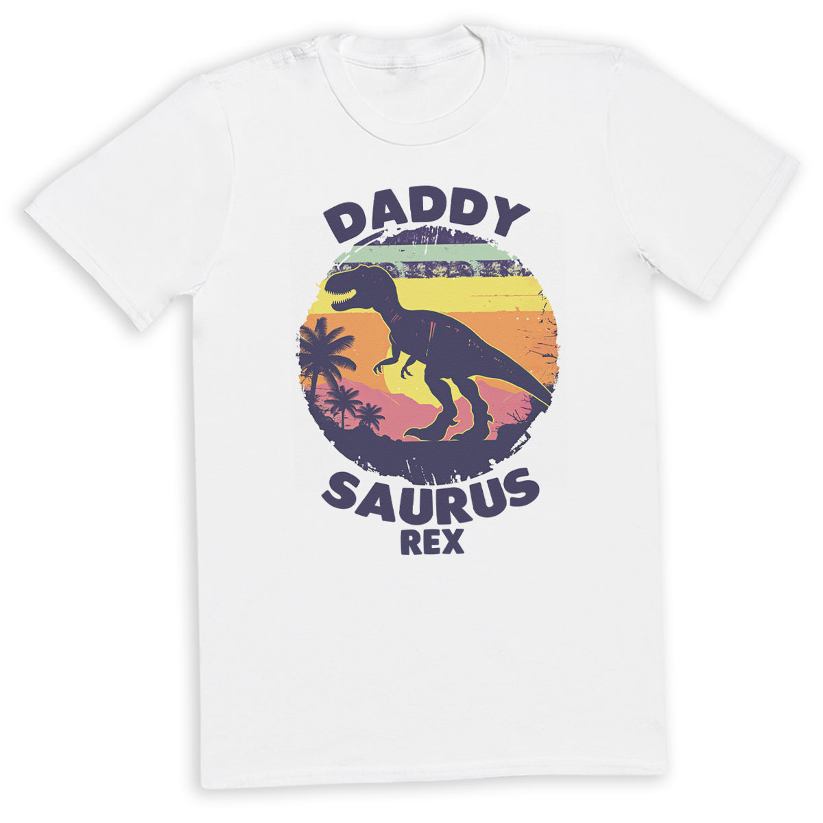 Retro Daddysaurus Rex - Mens T-Shirt - Dads T-Shirt