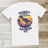 Retro Daddysaurus Rex - Mens T-Shirt - Dads T-Shirt