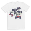 Dad By Day Gamer By Night - Mens T-Shirt - Dads T-Shirt