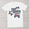 Dad By Day Gamer By Night - Mens T-Shirt - Dads T-Shirt