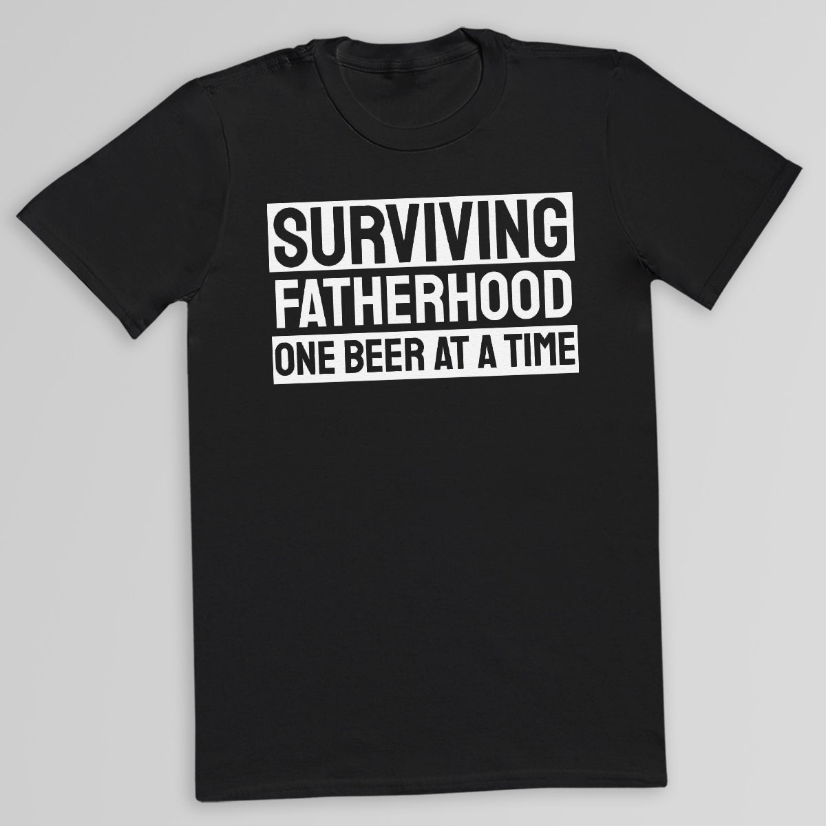 Surviving Fatherhood One Beer At A Time - Mens T-Shirt - Dads T-Shirt