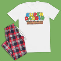 Super Daddio - Pyjamas - Top & Tartan PJ Bottoms - Dad Pyjamas