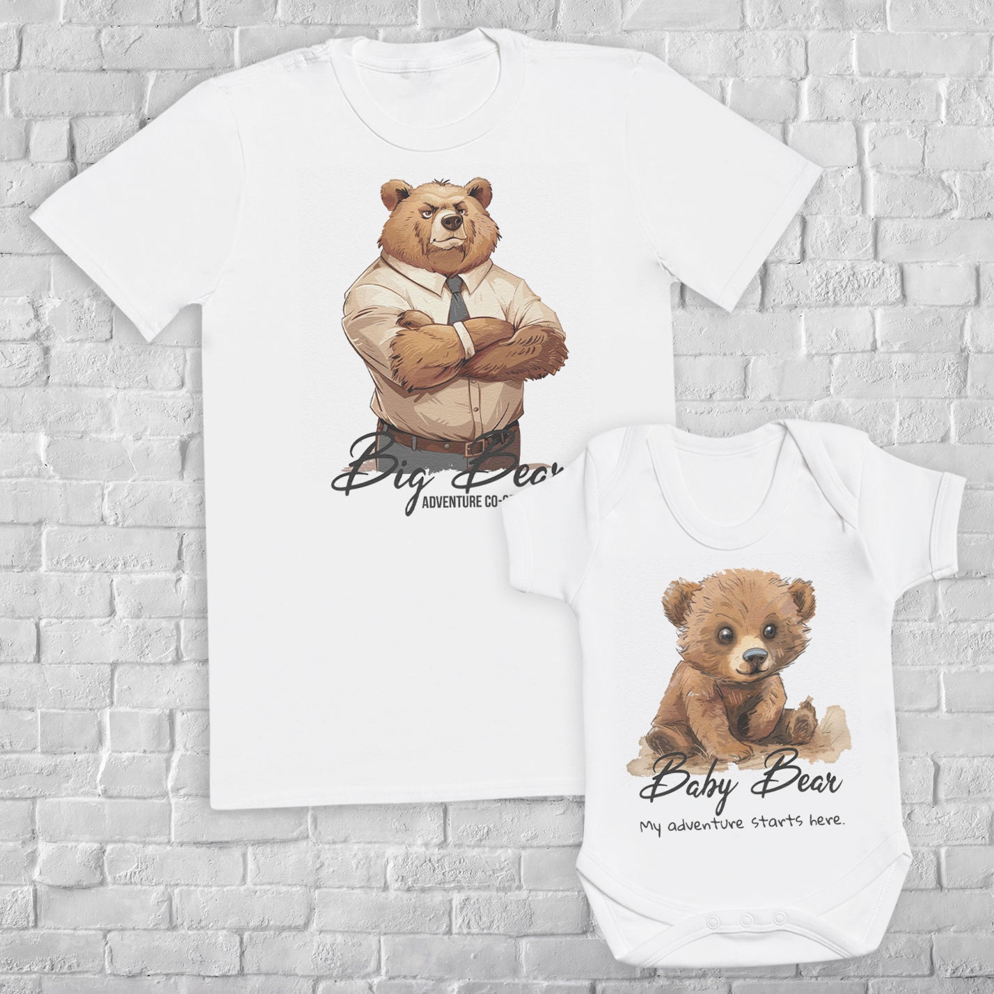 Big Bear & Baby Bear - Baby / Kids T-Shirt & Men's T-Shirt - (Sold Separately)