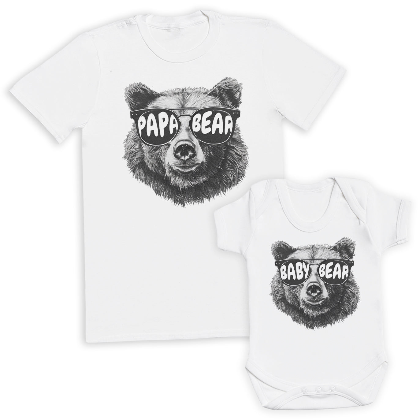 Papa Bear & Baby Bear Sunglasses - Baby / Kids T-Shirt & Men's T-Shirt - (Sold Separately)