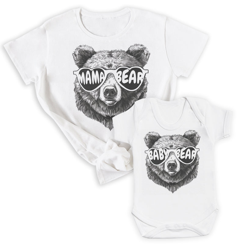 Baby Bear Sunglasses & Mama Bear - T-Shirt & Bodysuit / T-Shirt - (Sold Separately)