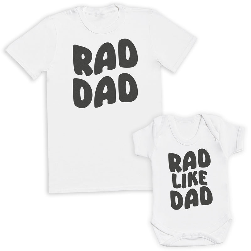 Rad Like Dad & Rad Dad - Baby / Kids T-Shirt & Men's T-Shirt - (Sold Separately)