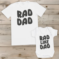 Rad Like Dad & Rad Dad - Baby / Kids T-Shirt & Men's T-Shirt - (Sold Separately)