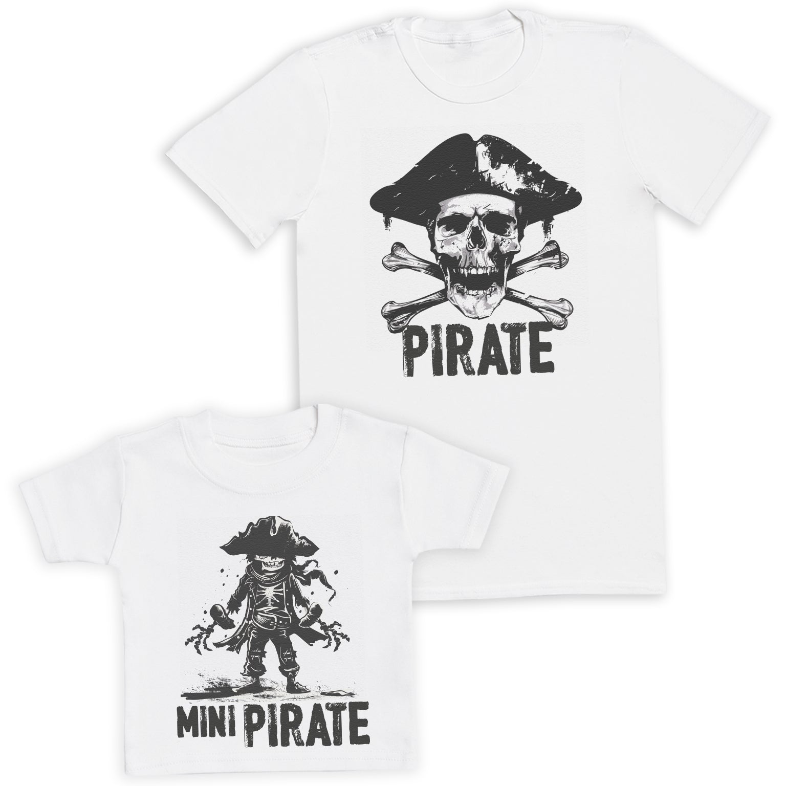 Pirate & Mini Pirate - Baby / Kids T-Shirt & Men's T-Shirt - (Sold Separately)