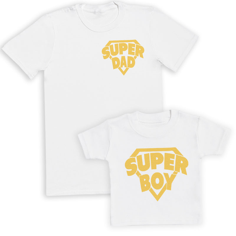 Super Boy Baby Gift Set - Matching Gift Set - Baby T-Shirt / Kids T-Shrit