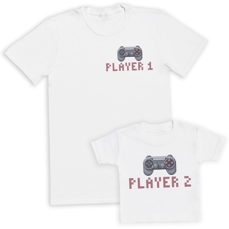 Player One Player Two Baby Gift Set - Matching Gift Set - Baby T-Shirt / Kids T-Shirt