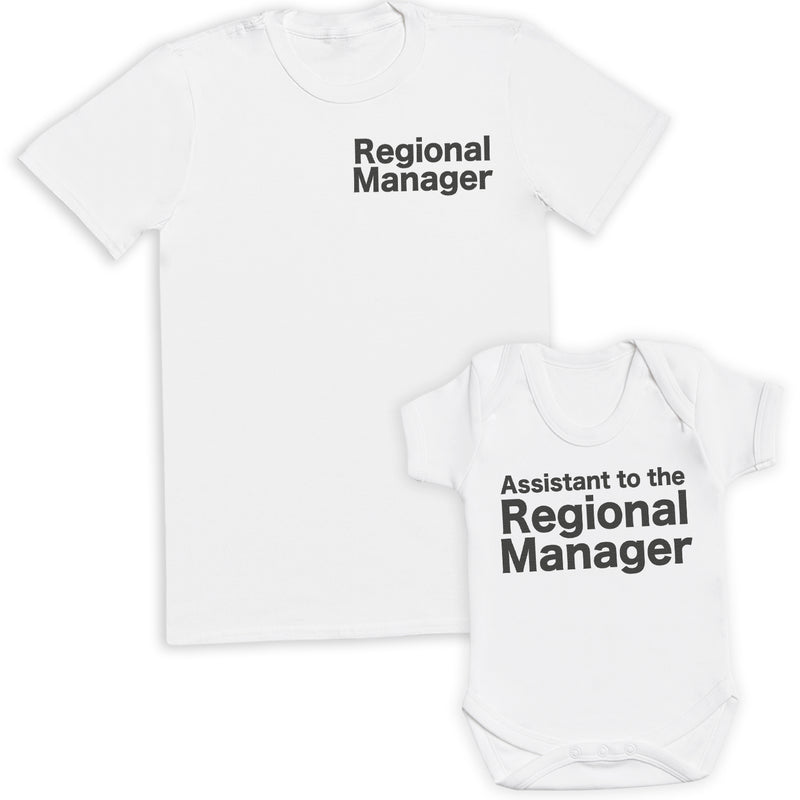 Assistant Regional Manager Baby Gift Set - Matching Gift Set - Baby Bodysuit