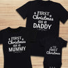 First Christmas As A... - Family Matching Christmas Tops - Adult, Kids & Baby - (Sold Separately)