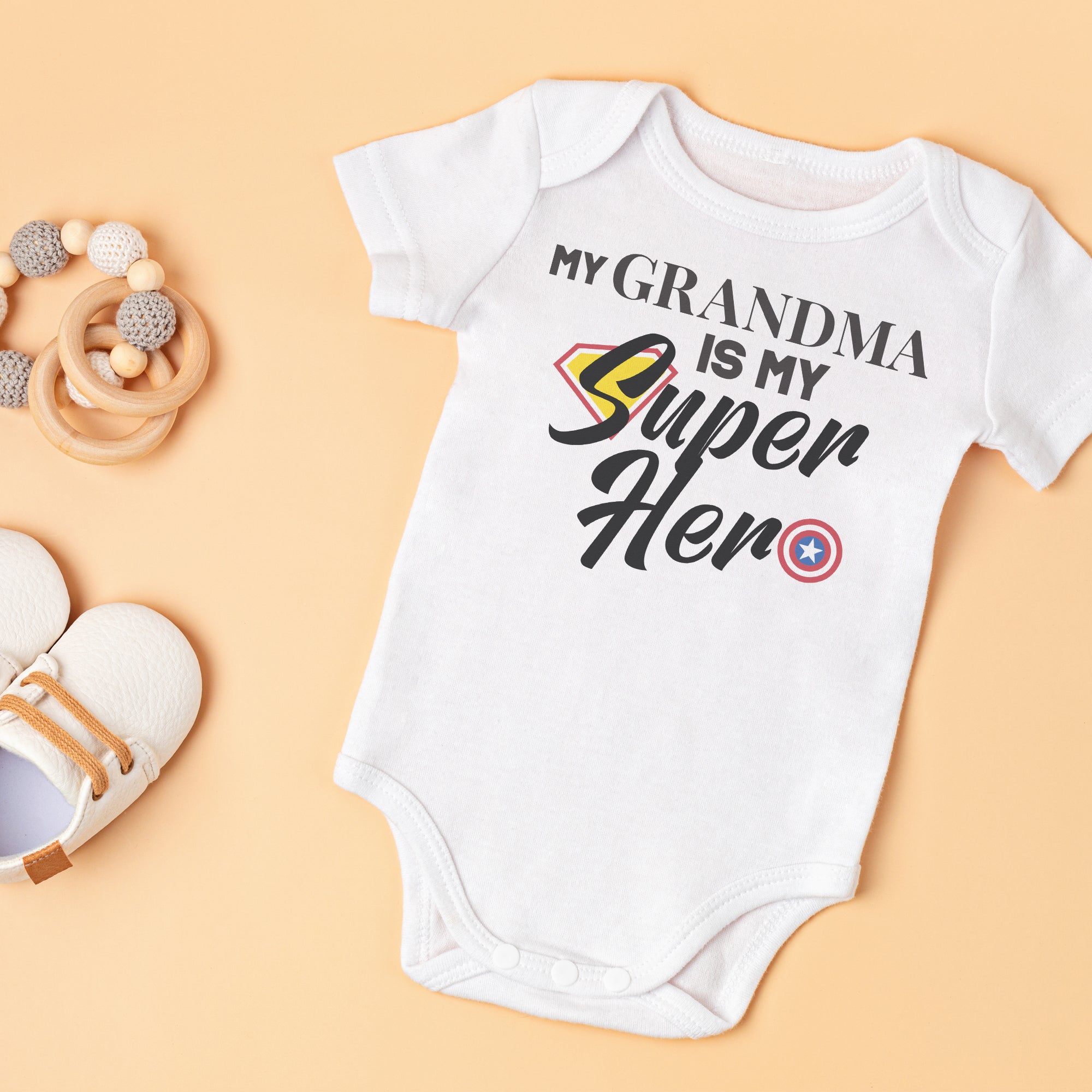 My Grandma Is My Super Hero - Baby Bodysuit