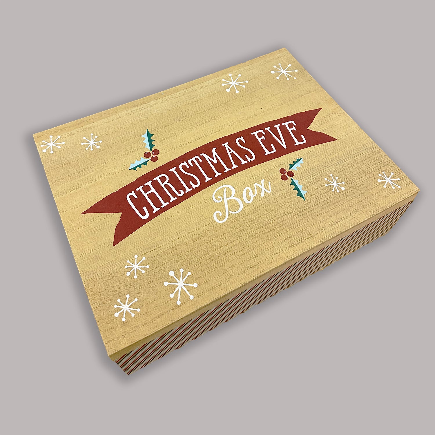 Christmas Eve Wooden Printed Box - Christmas Eve Box