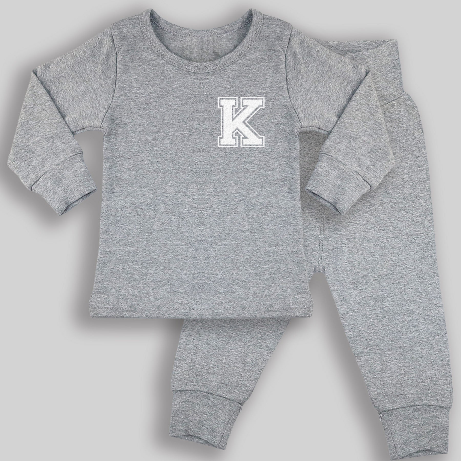 Plain Loungewear Set - Grey - 0 months to 7 years