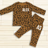 Ohio Personalised Name & Initials Leopard Print Lounge Suit