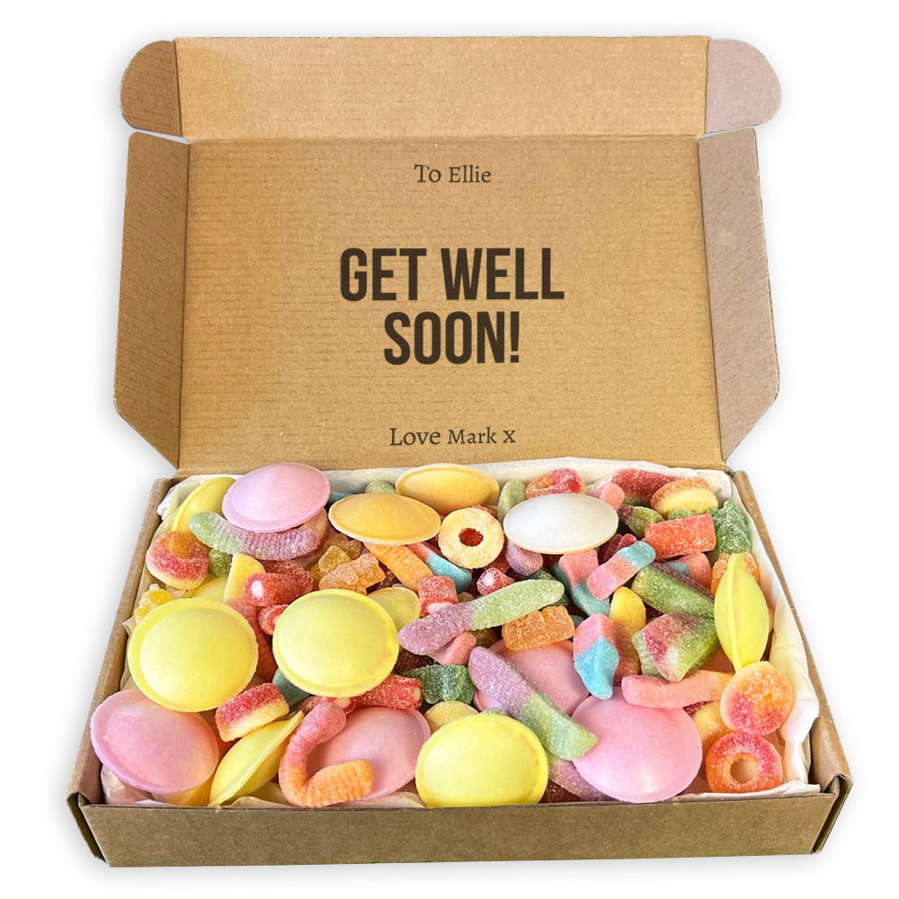 PERSONALISED Get Well Soon Bold - Personalised Sweets Box