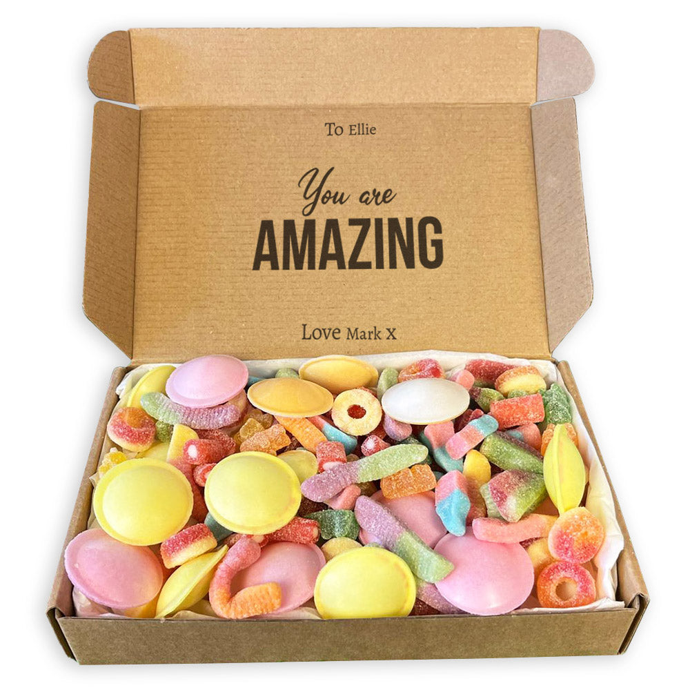 PERSONALISED You Are Amazing - Sweet Treat Fizzy Box - Personalised Sweets Box