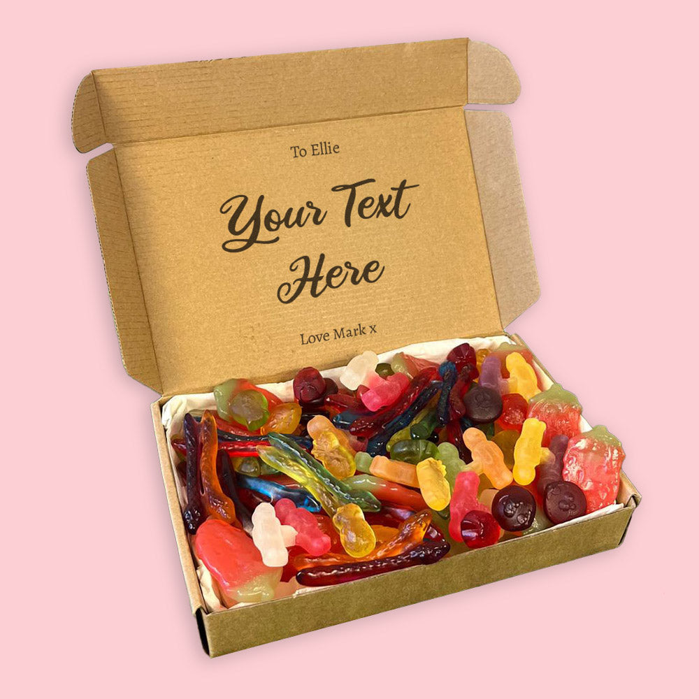 PERSONALISED Your Own Text Script - Personalised Sweets Box