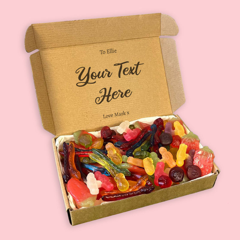 PERSONALISED Your Own Text Script - Personalised Sweets Box