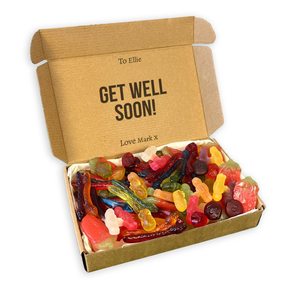 PERSONALISED Get Well Soon Bold - Personalised Sweets Box