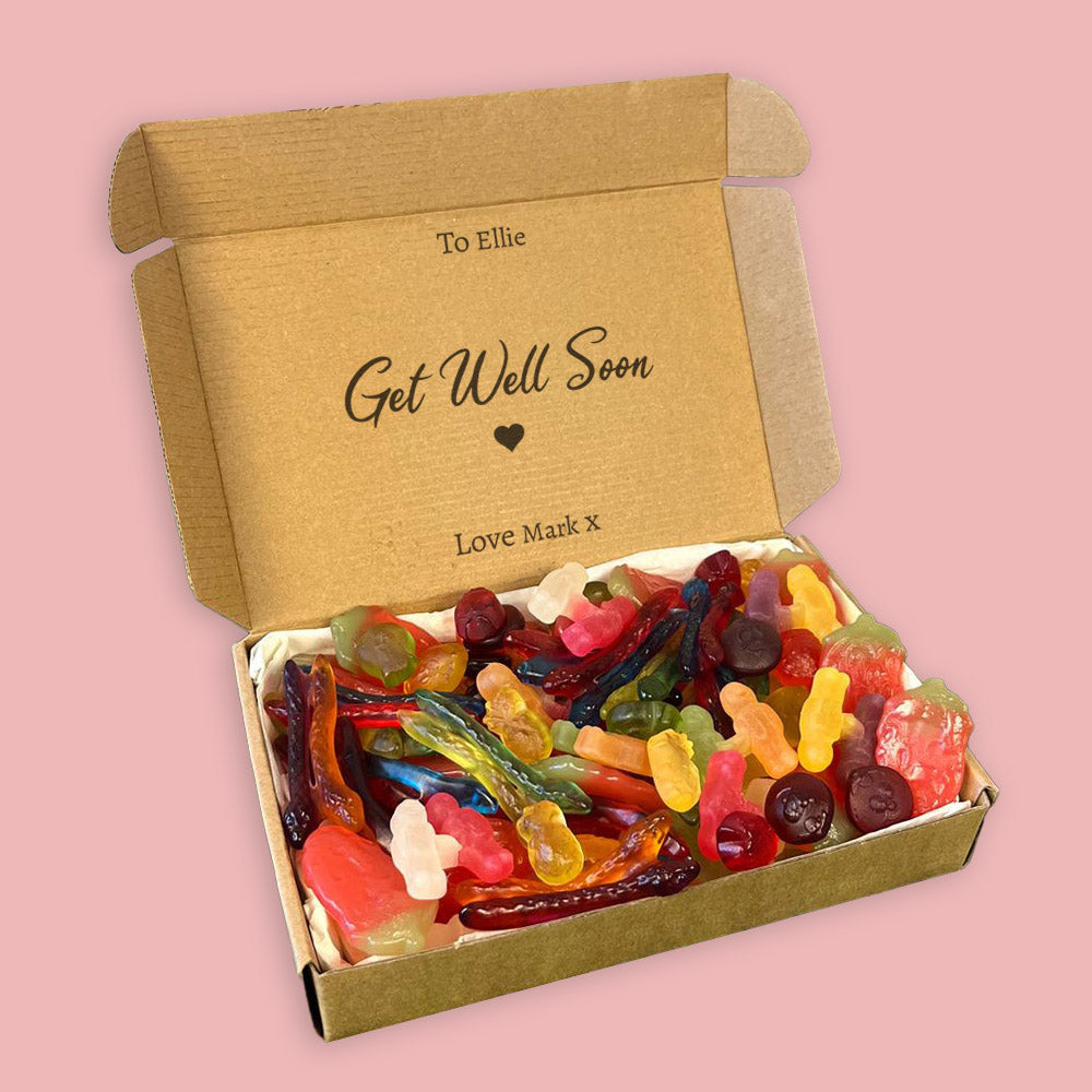 PERSONALISED Get Well Soon Script - Personalised Sweets Box