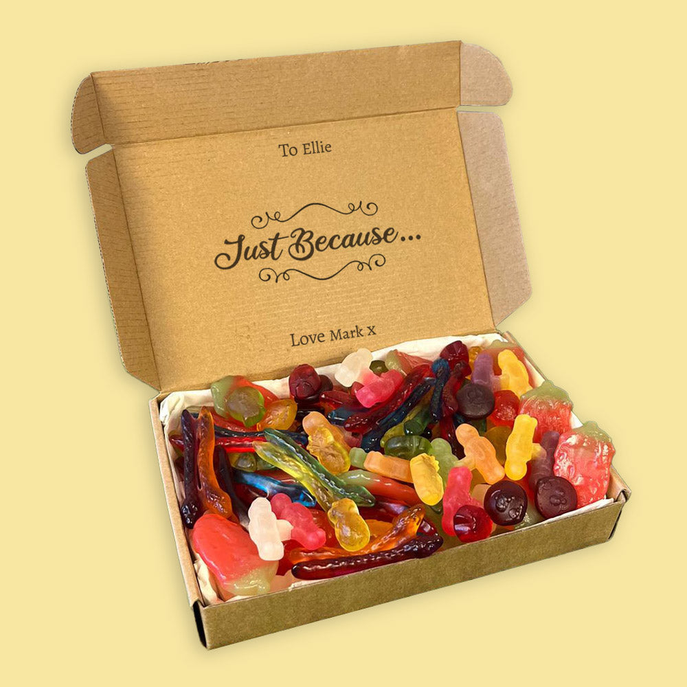 PERSONALISED Just Because Scripted - Personalised Sweets Box