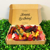 PERSONALISED Happy Birthday Script - Personalised Sweets Box