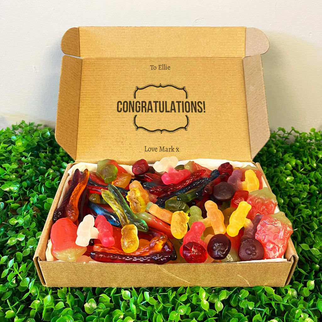 PERSONALISED Congratulations - Sweet Treat Fizzy Box - Personalised Sweets Box