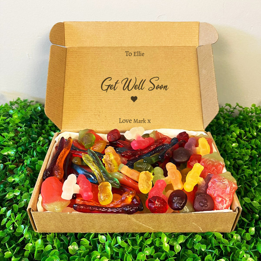 PERSONALISED Get Well Soon Script - Personalised Sweets Box