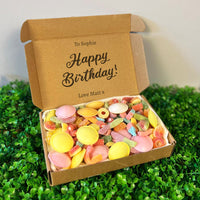 PERSONALISED Happy Birthday Script - Personalised Sweets Box