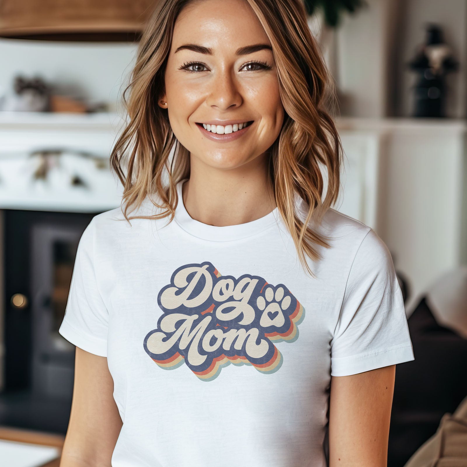 Retro Dog Mom - All Styles - Mum T-Shirt, Sweater & Hoodie