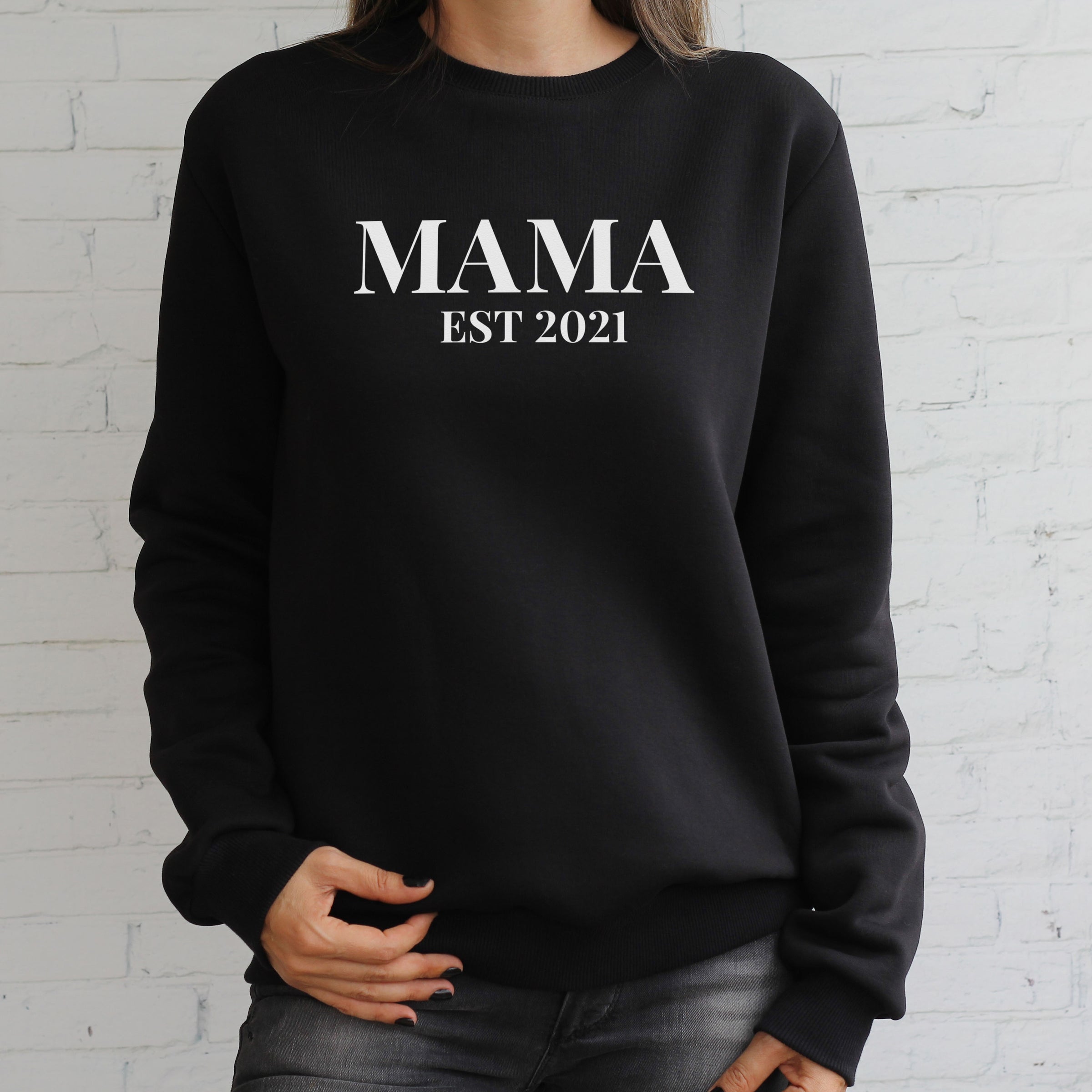 PERSONALISED Mama Est Date - All Styles - Mum T-Shirt, Sweater & Hoodie